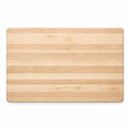 Edge grain cutting board 18x12 in with striped light wood pattern Refine Kitchenware on Tampa Home & Garden Store