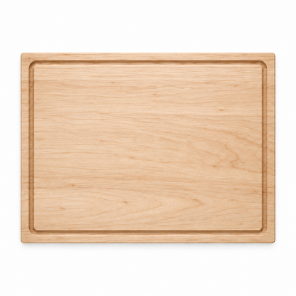 Cutting board 20x15 thick flat-grain natural wood with grooved border Refine Kitchenware on Tampa Home & Garden Store