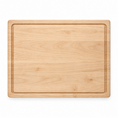 Cutting board Refine Kitchenware 24x18 thick flat-grain light wood with recessed border groove on Tampa Home & Garden Store