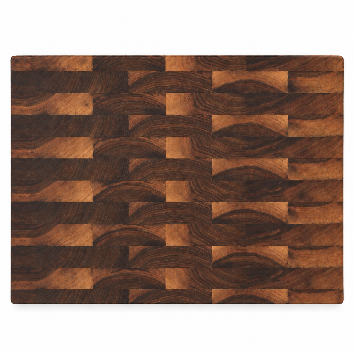 20x15 end grain cutting board dark and light wood blocks Refine Kitchenware on Tampa Home & Garden Store