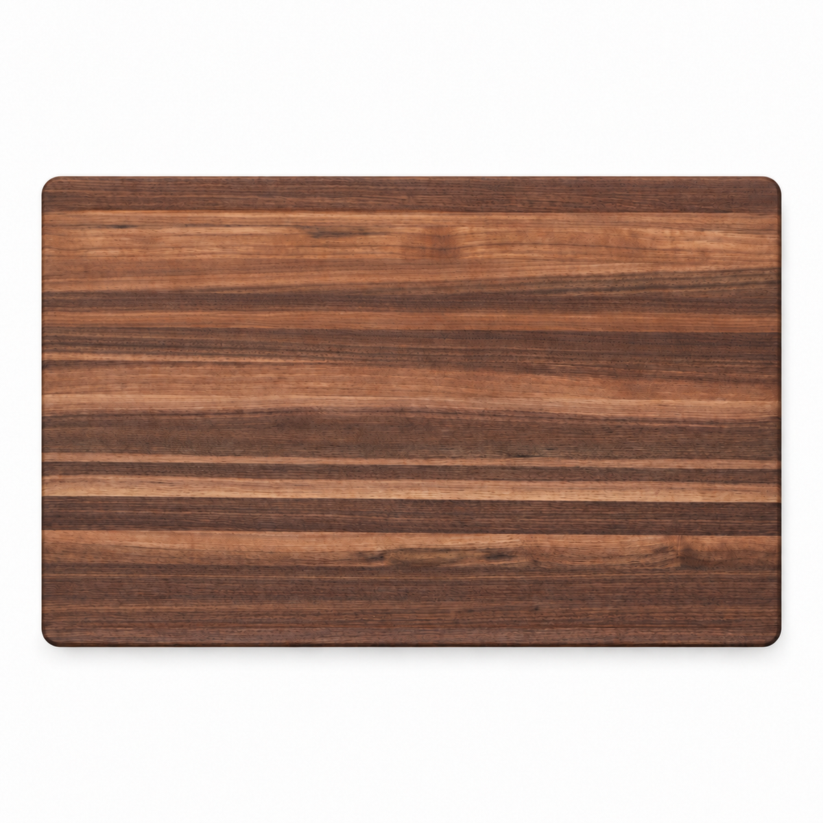 Cutting board 18x12 edge-grain with dark and light striped wood Refine Kitchenware on Tampa Home & Garden Store