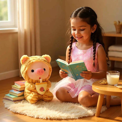 Soft Boba Pig Plush Toy For Girls And Boys