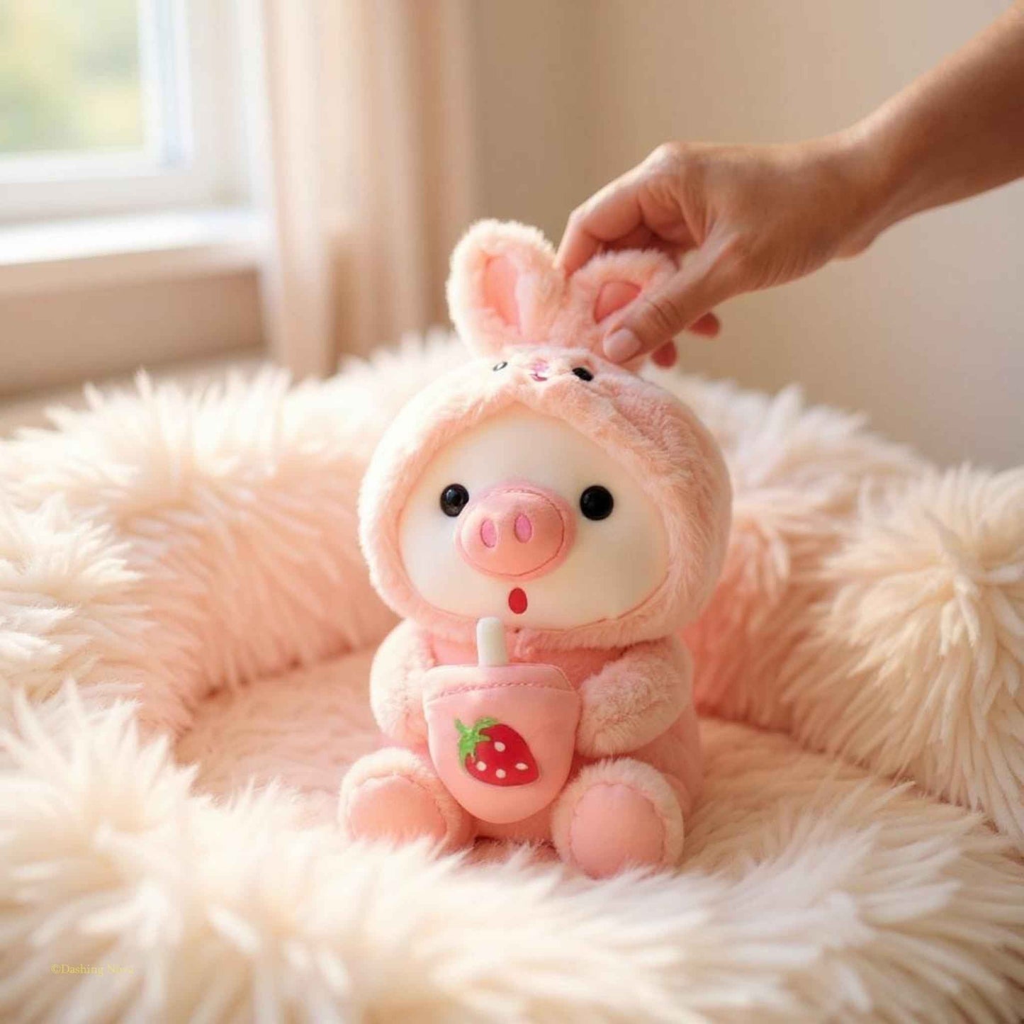 Soft Boba Pig Plush Toy For Girls And Boys