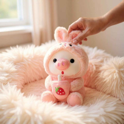 Soft Boba Pig Plush Toy For Girls And Boys
