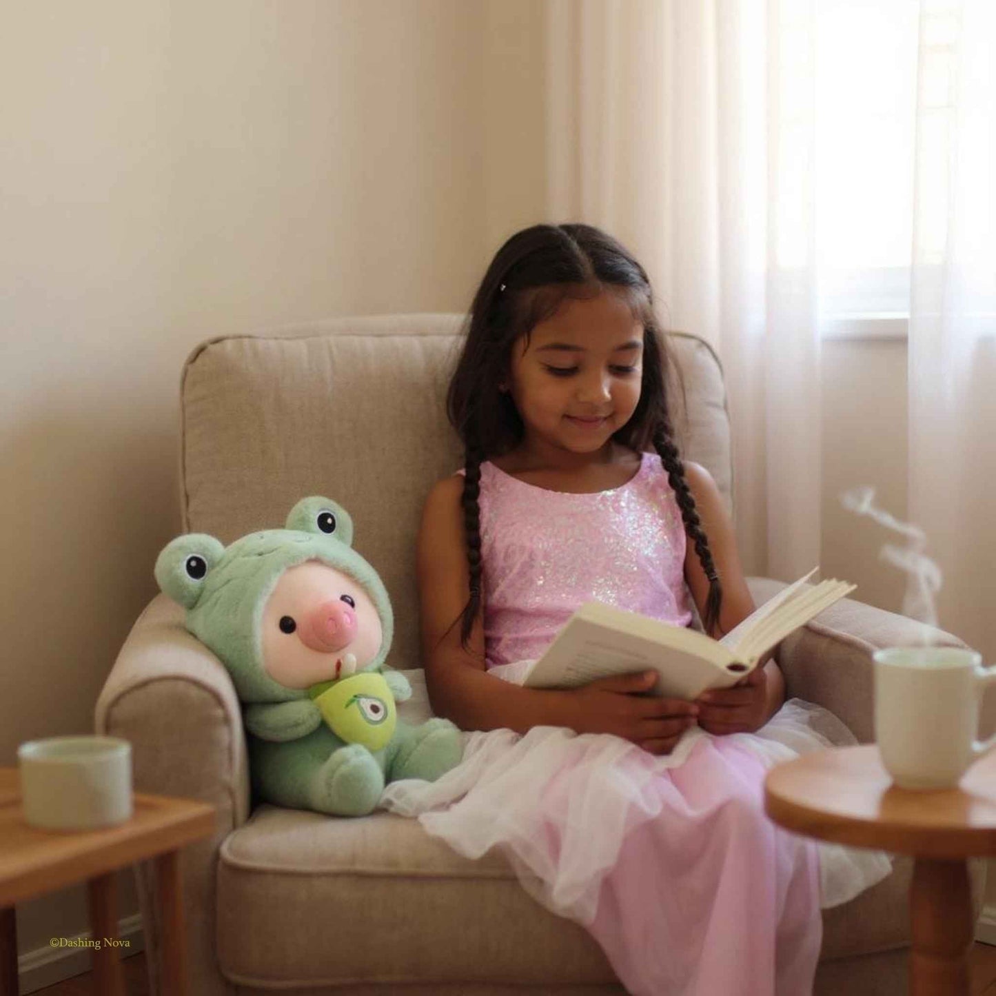 Soft Boba Pig Plush Toy For Girls And Boys