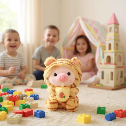 Soft Boba Pig Plush Toy For Girls And Boys