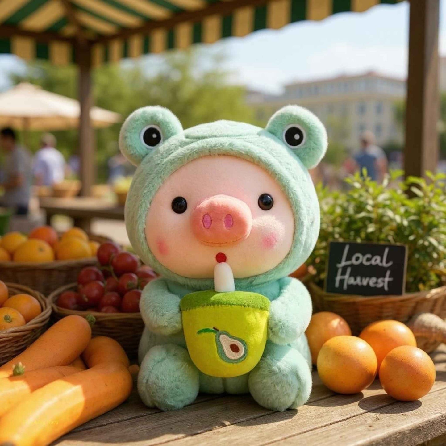 Soft Boba Pig Plush Toy For Girls And Boys