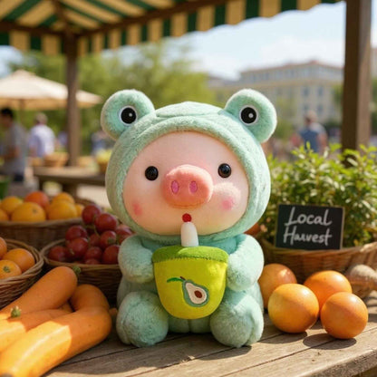 Soft Boba Pig Plush Toy For Girls And Boys