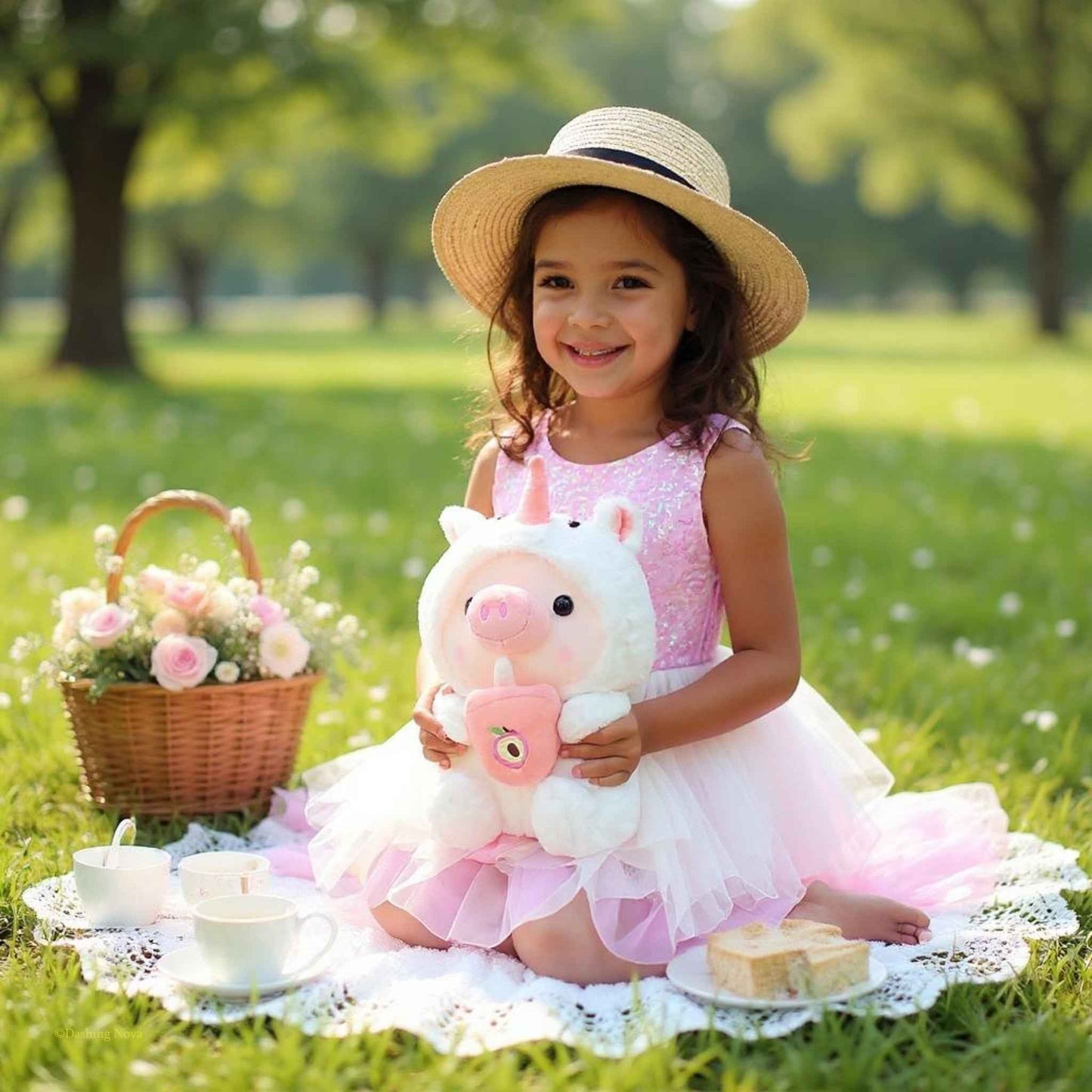 Soft Boba Pig Plush Toy For Girls And Boys