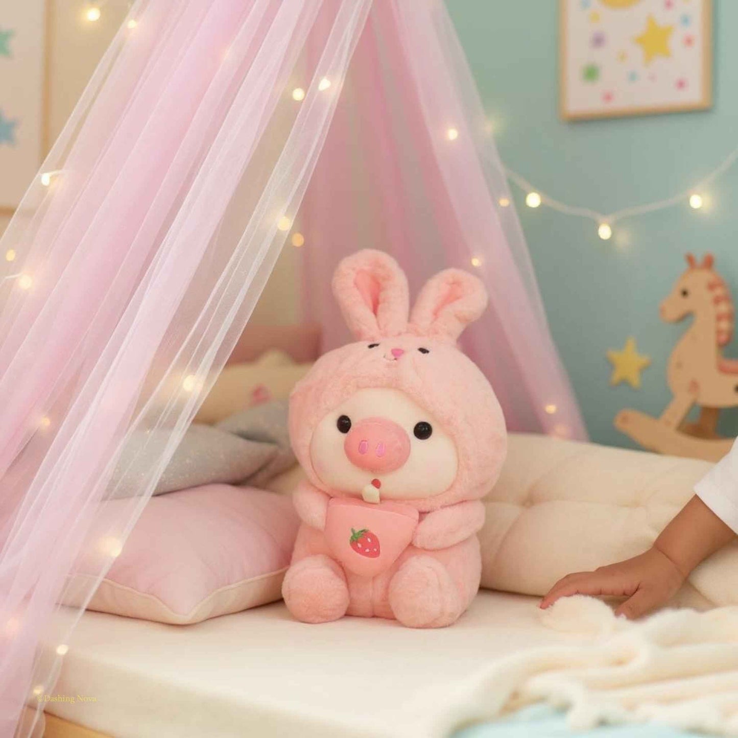 Soft Boba Pig Plush Toy For Girls And Boys