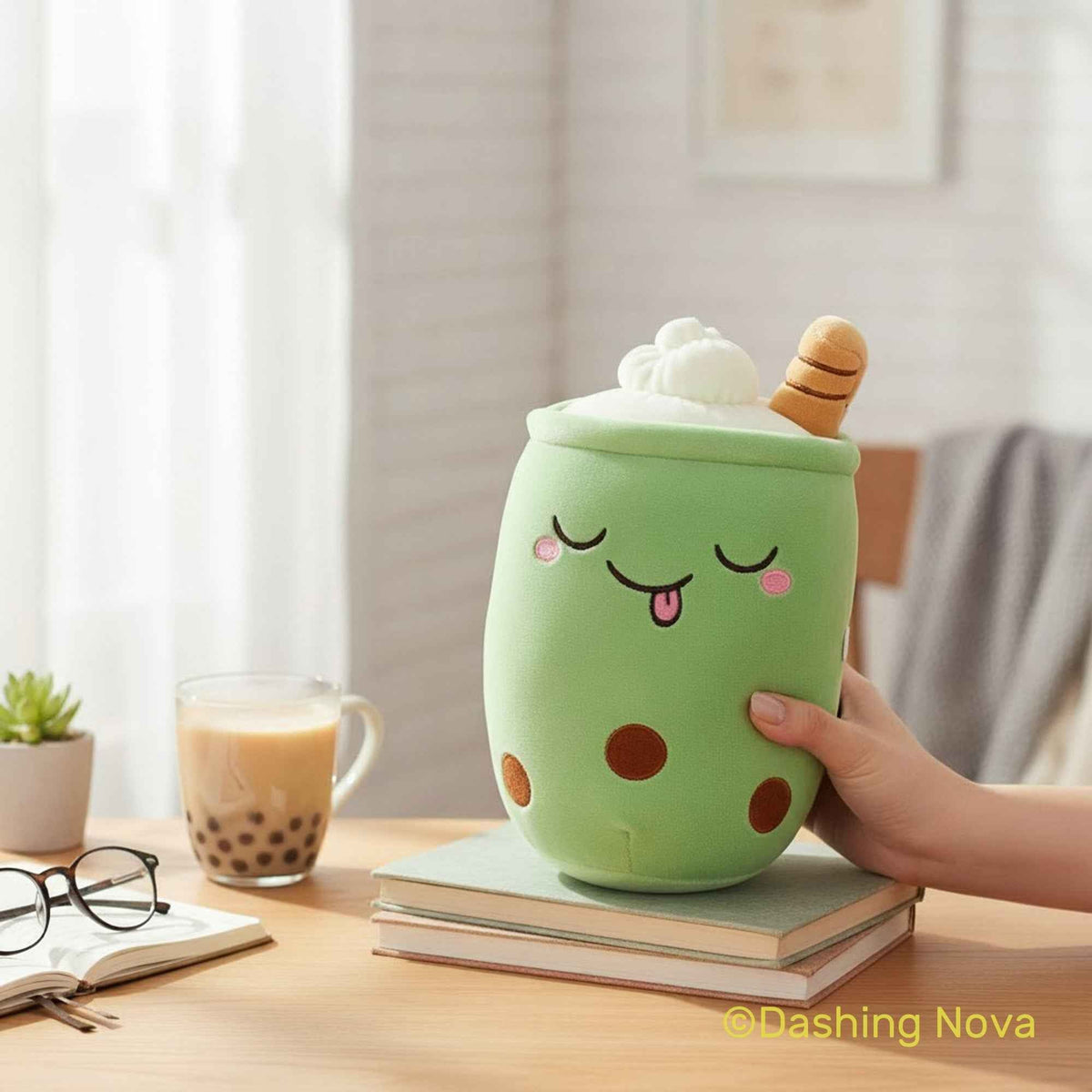 Adorable Boba Stuffed Animal and Desk Decor
