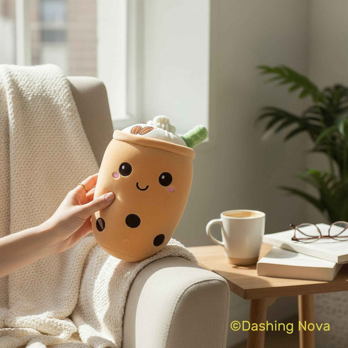 Adorable Boba Stuffed Animal and Desk Decor