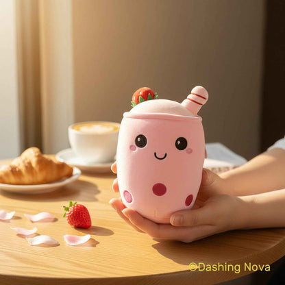 Adorable Boba Stuffed Animal and Desk Decor