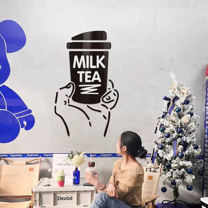 Shaketea Boba Wall Art Decor acrylic cafe tea cup mural, visual artwork on Tampa Home & Garden Store
