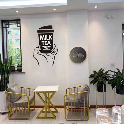 Boba Wall Art Decor - acrylic milk tea cup graphic by Shaketea in a modern cafe setting on Tampa Home & Garden Store