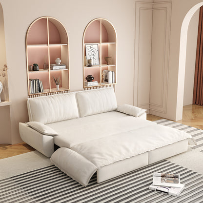 Convertible Velvet Sofa and Queen Pull Out Bed