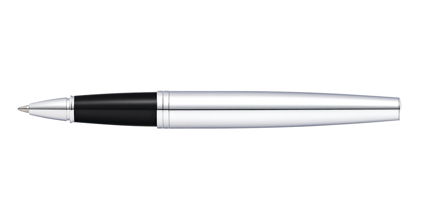 Calais™ Polished Chrome Rollerball Pen by A.T. Cross with black grip on Tampa Home & Garden Store