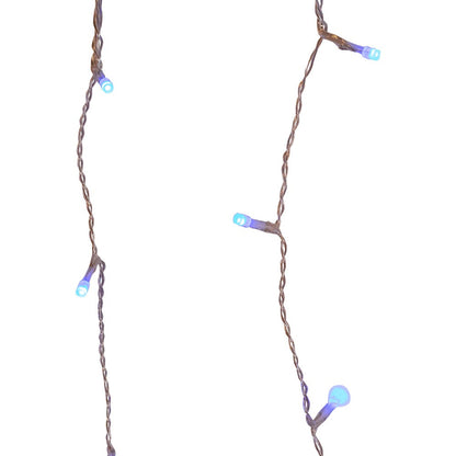 Twinkly 200-Light LED Wall Light two-strand blue LED string on twisted brown wire on Tampa Home & Garden Store