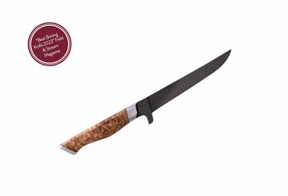 STEELPORT 6-inch Boning Knife, dark blade, burl wood handle on Tampa Home & Garden Store