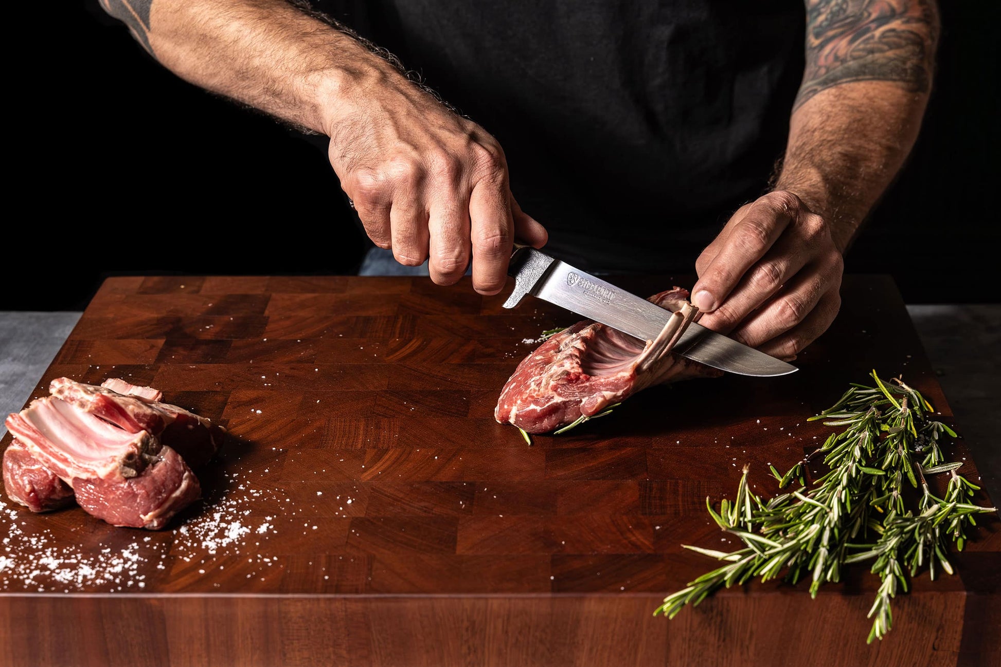 6-inch boning knife STEELPORT Knife Co. stainless blade on wooden cutting board on Tampa Home & Garden Store