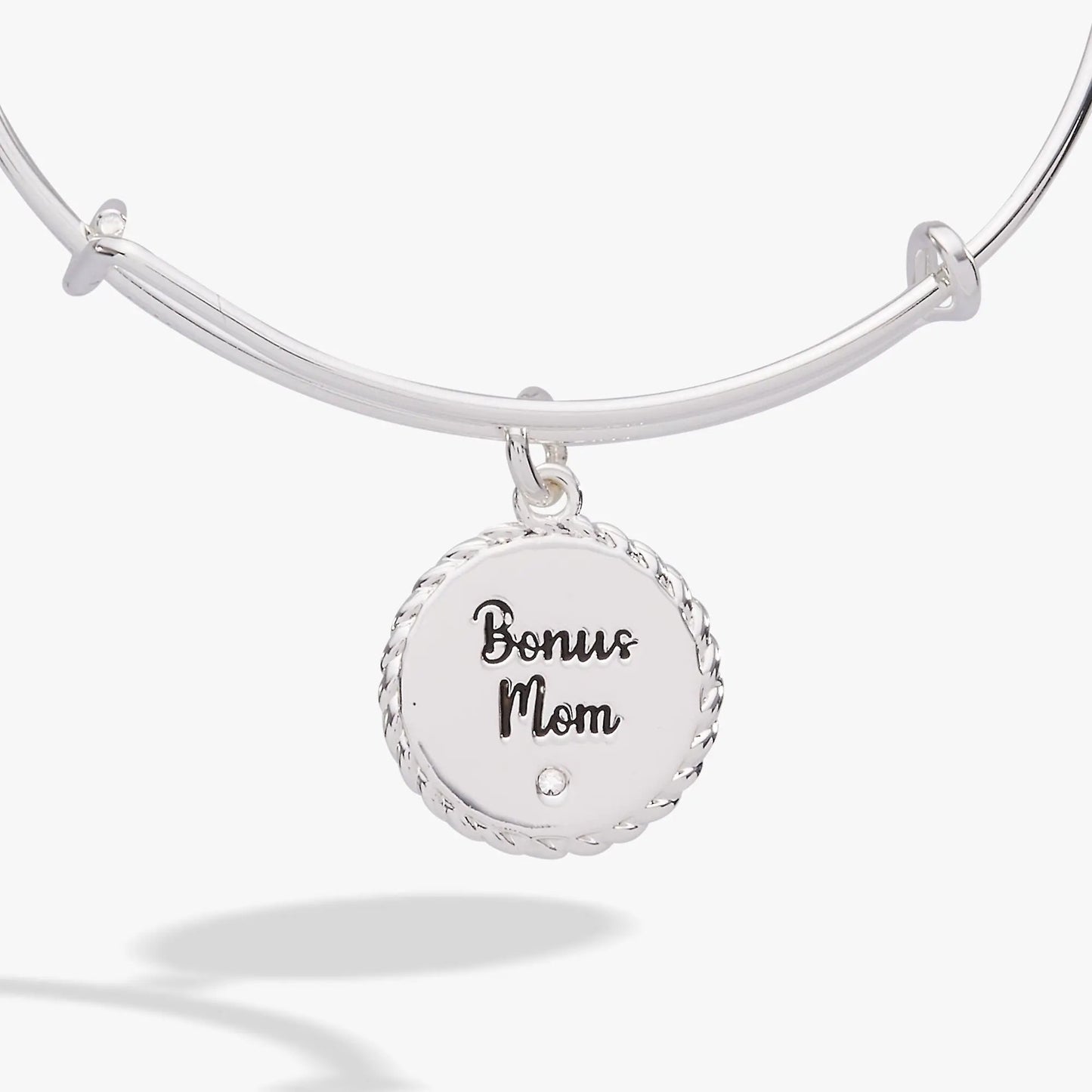 Bracelet Alex and Ani Bonus Mom charm bangle featuring a braided round pendant on Tampa Home & Garden Store