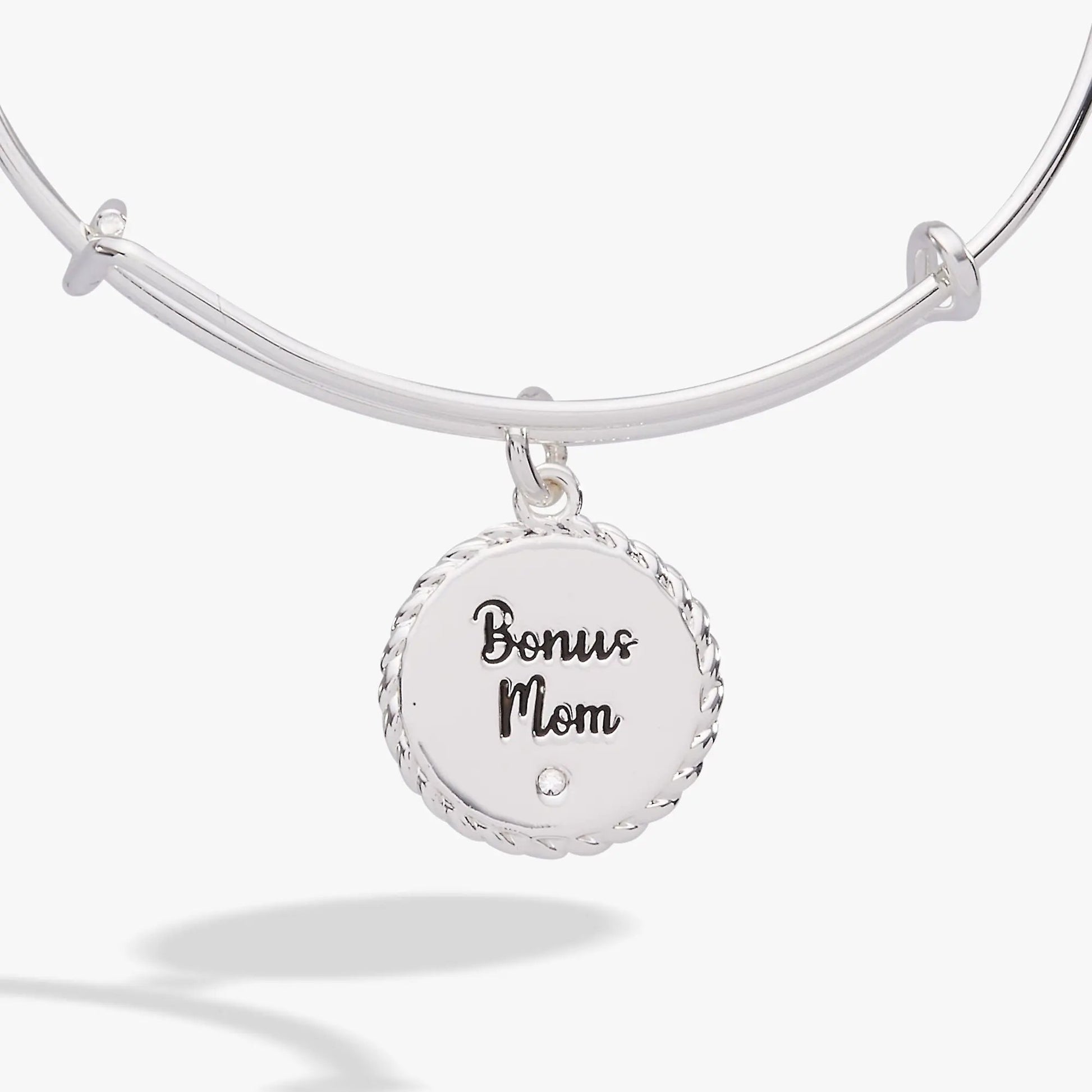 Bracelet Alex and Ani Bonus Mom charm bangle featuring a braided round pendant on Tampa Home & Garden Store