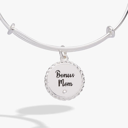 Bracelet Alex and Ani Bonus Mom charm bangle featuring a braided round pendant on Tampa Home & Garden Store
