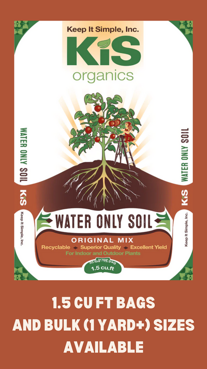 KIS Organics Water Only Soil Mix 1.5 cu ft for indoor/outdoor plants on Tampa Home & Garden Store