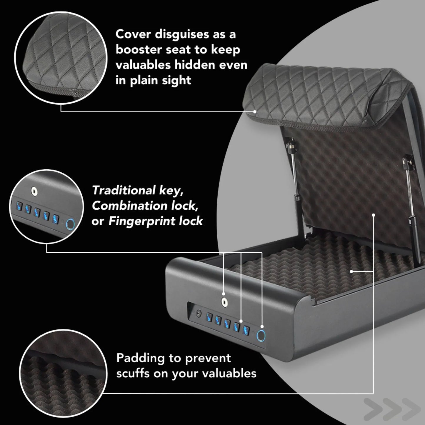 BoostedSafe Elite : Empreinte digitale, clé et combinaison numérique