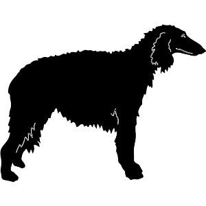 Borzoi garden stake silhouette, black metal hound dog, Rustica Ornamentals on Tampa Home & Garden Store