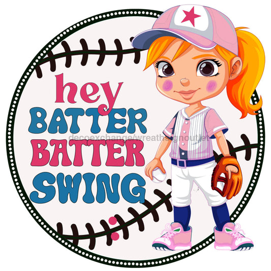 Bow Backer, Softball Bow Backer, wood sign, BB-W-0068, 13" wreath sign - Tampa Home & Garden Store
