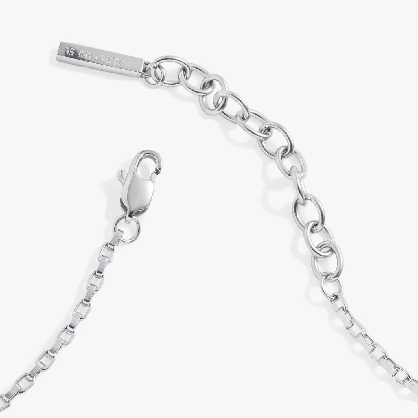Everyday Box Link Chain Bracelet by ALEX AND ANI, silver-tone metal chain on Tampa Home & Garden Store