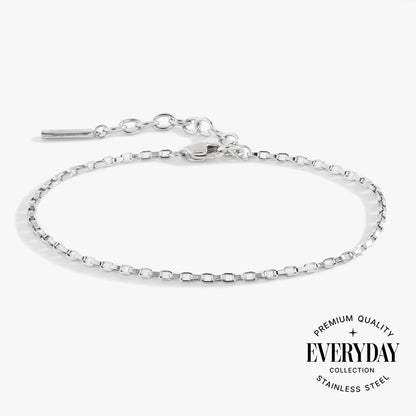 Everyday Box Link Chain Bracelet, silver stainless steel, Alex and Ani on Tampa Home & Garden Store