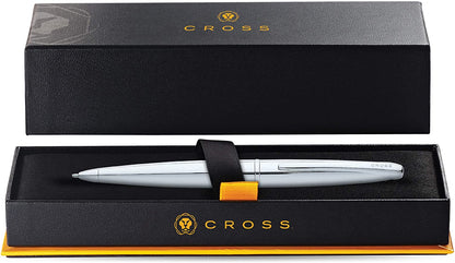 ATX Pure Chrome Ballpoint Pen by A.T. Cross in sleek chrome finish with clip, boxed presentation on Tampa Home & Garden Store