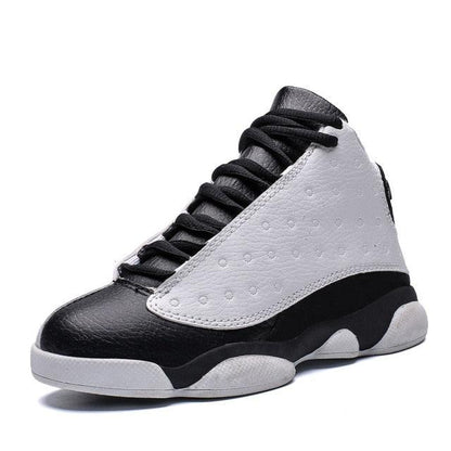 Stevvex basketball shoes high-top kids black/white with non-slip outsole ST85SH4711RRY on Tampa Home & Garden Store