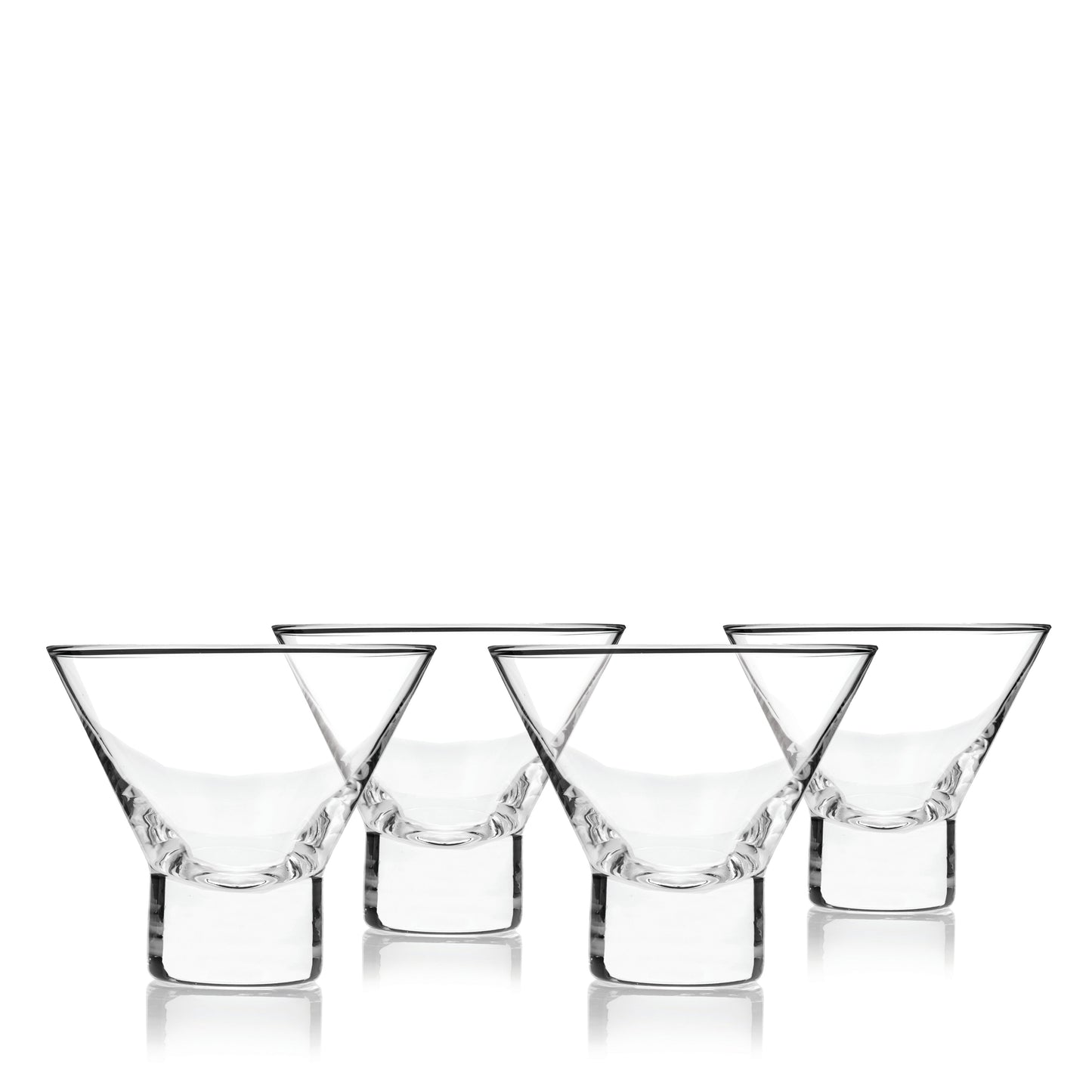 Crystal Stemless Martini Glasses Set of 4