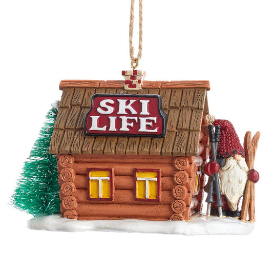 Gnome Lodge Ski Ornament - Tampa Home & Garden Store