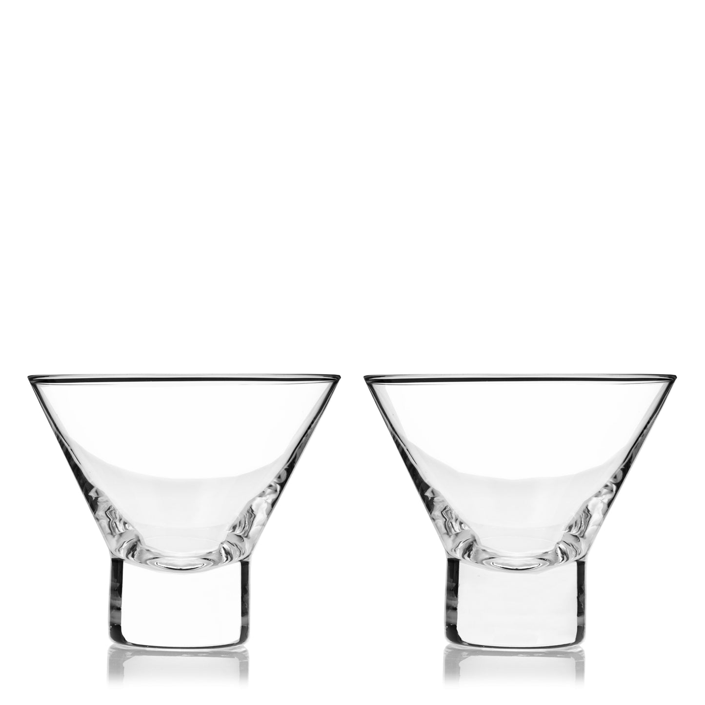 Crystal Stemless Martini Glasses Set of Two