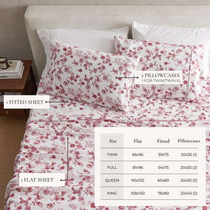 Watercolor Floral Sheet Set and a Pillowcase
