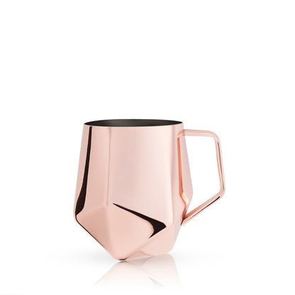 Seneca Faceted Copper Moscow Mule Mug for Drinks