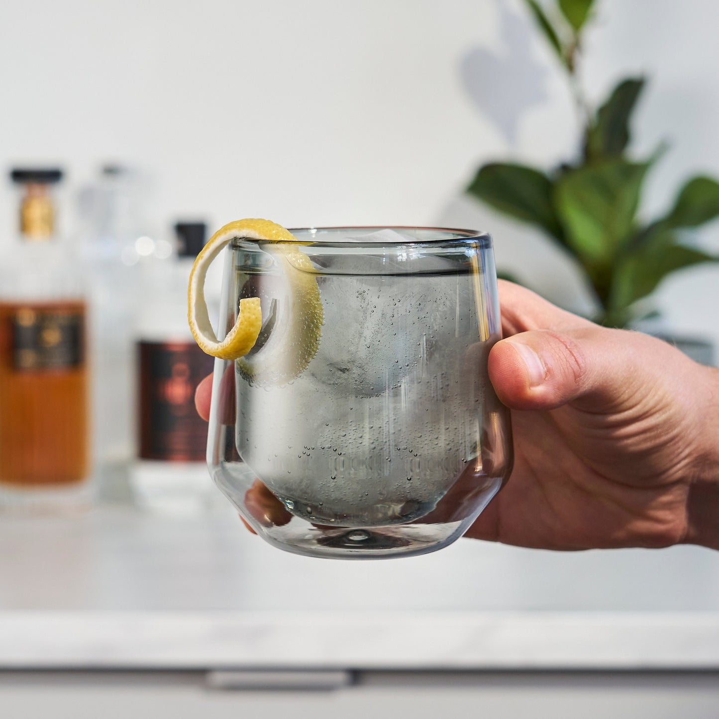 Aurora Set of Smoke Grey Double Walled Tumblers