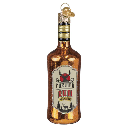 Caribou Rum Bottle Glass Ornament - Tampa Home & Garden Store