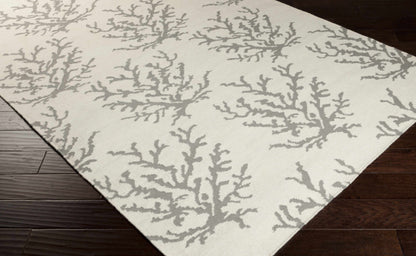 Braidwood Area Carpet rug in ivory with gray coral pattern Boutique Rugs on Tampa Home & Garden Store
