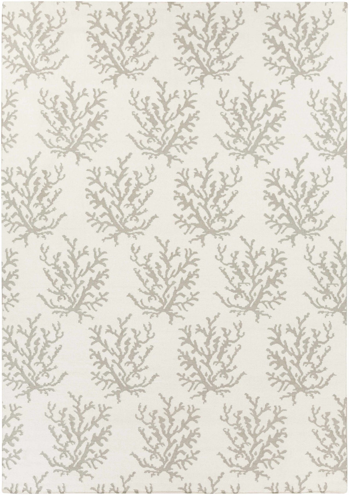 Braidwood Area Carpet rug by Boutique Rugs with ivory background and taupe coral pattern on Tampa Home & Garden Store