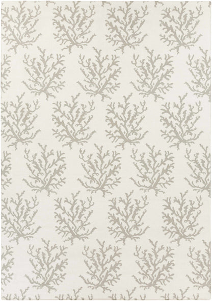 Braidwood Area Carpet rug by Boutique Rugs with ivory background and taupe coral pattern on Tampa Home & Garden Store