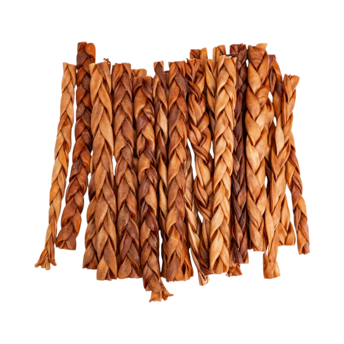 Bâtonnets de collagène tressés entièrement naturels pour chiens, favorisent la santé des articulations, de la peau et du pelage – Format standard de 30 cm (25/boîte)