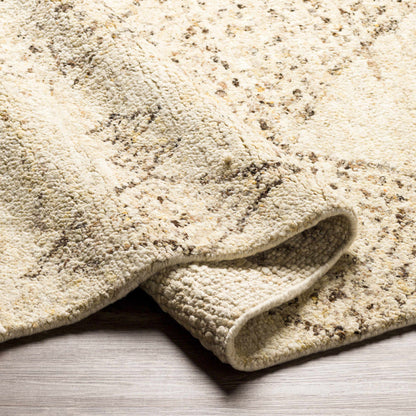Rugs Bordertown Hand Knotted Wool Rug Clearance by Boutique Rugs in cream beige with flecks on Tampa Home & Garden Store