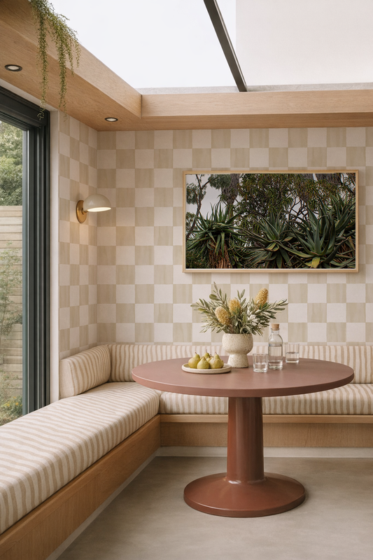 Checkers Wallpaper, tan - Tampa Home & Garden Store