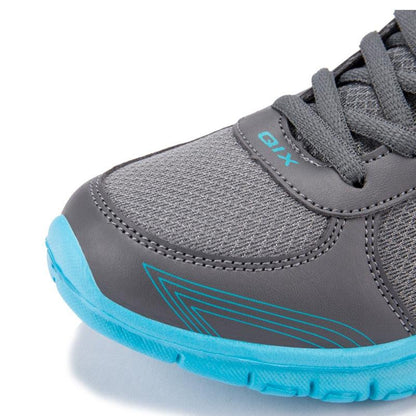 Stevvex women's breathable mesh sneakers grey upper blue outsole on Tampa Home & Garden Store