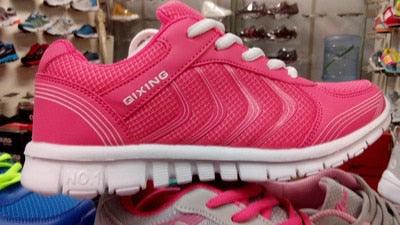 Stevvex women's pink breathable mesh sneakers lace-up casual athletic with white sole on Tampa Home & Garden Store